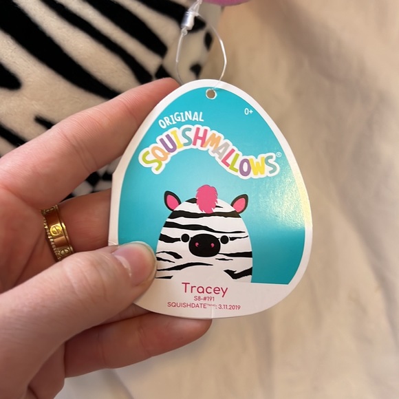 NWT 8” Squishmallows Tracey the Zebra Plush - Picture 4 of 6